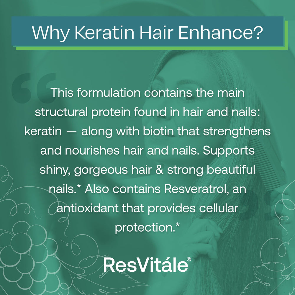 Nails and skin care concept with keratin and biotin supplement