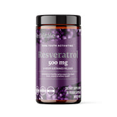 Bottle of ResVitale Resveratrol 500 mg supplement