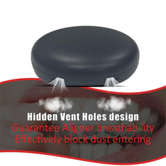 Close-up of magnetic closure on retainer case