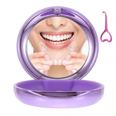 Compact retainer case with mirror for Invisalign and night guard
