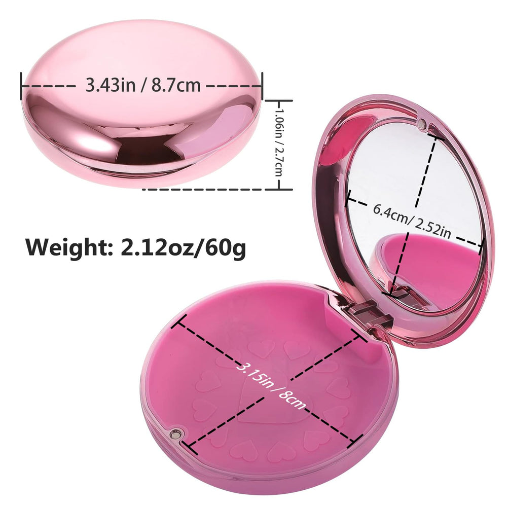 Inlaid mirror inside retainer case for wearing and checking braces