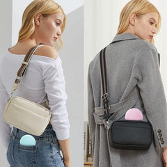 Open pink retainer case showing interior and included accessories