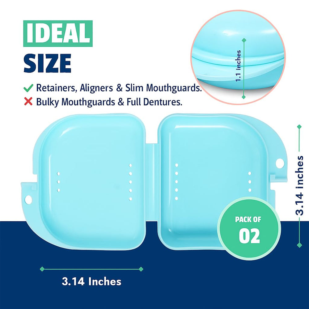 Compact orthodontic retainer cases in vibrant colors