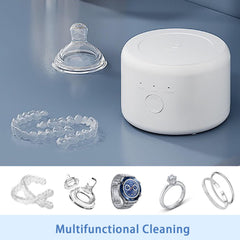 All-in-one cleaning device ideal for dentures and aligners