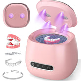 Rechargeable ultrasonic cleaner operating at 45kHz for retainers and dentures
