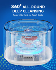 Display of five cleaning modes from 90s to 480s, including degassing