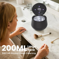 Includes shelf and tweezers for cleaning small items