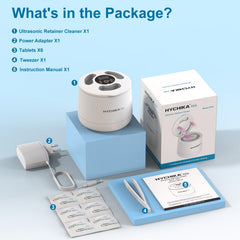 Included accessories: cleaning tablets and tweezers