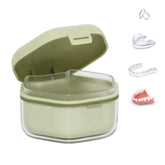 Green Retainer Cleaner Case with leak-proof lid and tool compartment