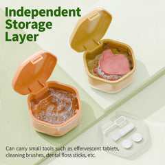Eco-friendly BPA-free denture case ready for travel