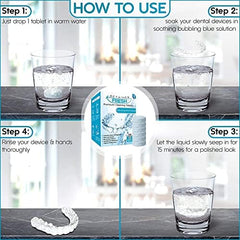 Mouth guard cleaning with Retainer Cleaner Tablets