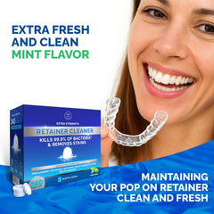 Mint freshness and crystal-clear results on dental appliances