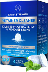 Retainer cleaner tablets for Invisalign and aligners used with ultrasonic cleaners
