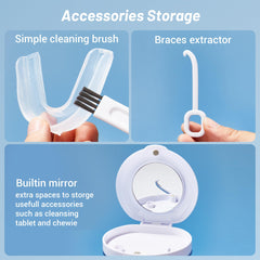 Inside view showing removal tool and cleaning accessories