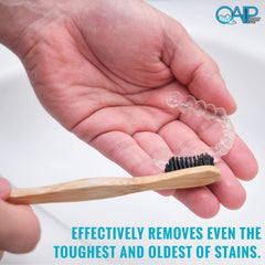 Retainer being cleaned with OAP Cleaner