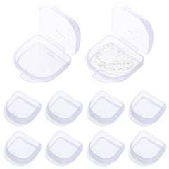 Ten pack transparent retainer cases assortment