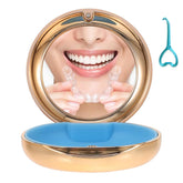 Cute retainer case with mirror and magnetic closure