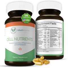 Bottle of Return Healthy Cell Nutrients with label