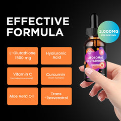 Close-up of ReviNutra 2000mg Strawberry liposomal glutathione bottle