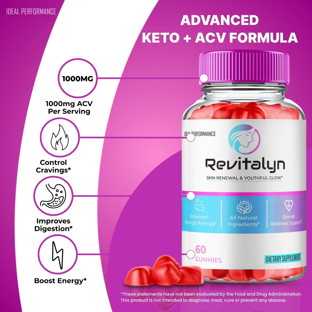 All Natural Advanced Formula Revitalyn gummies displayed