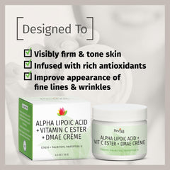 Anti-aging cream with DMAE, CoQ10 and Palmitoyl Tripeptide-5