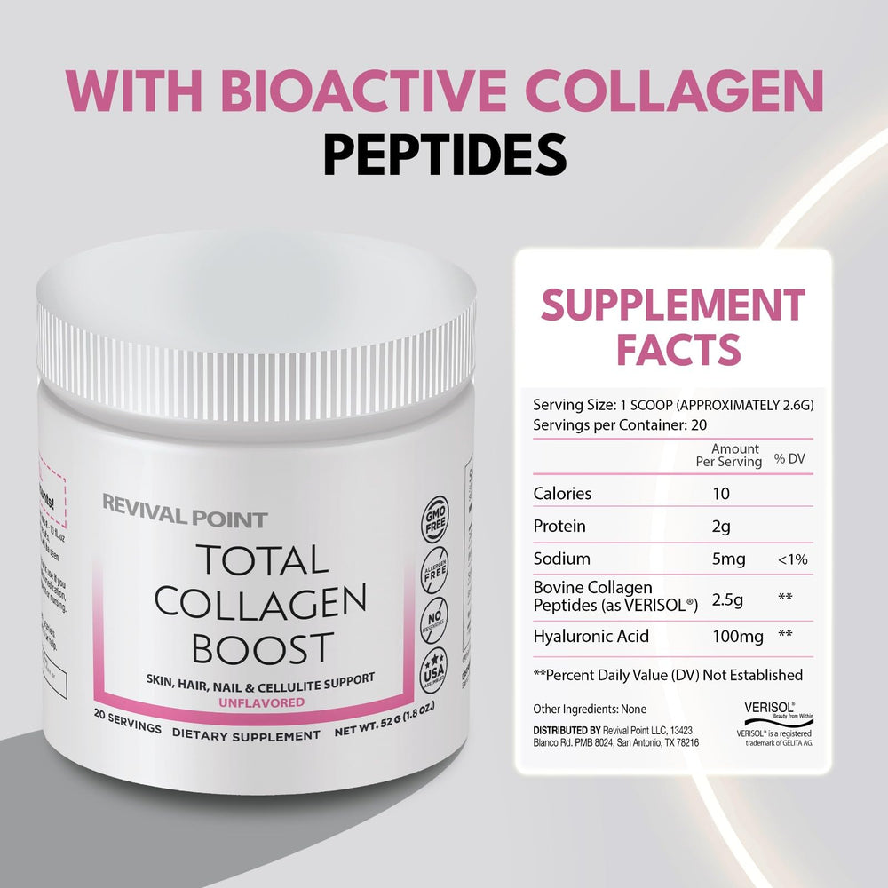 Hyaluronic acid ingredient in Total Collagen Boost formula
