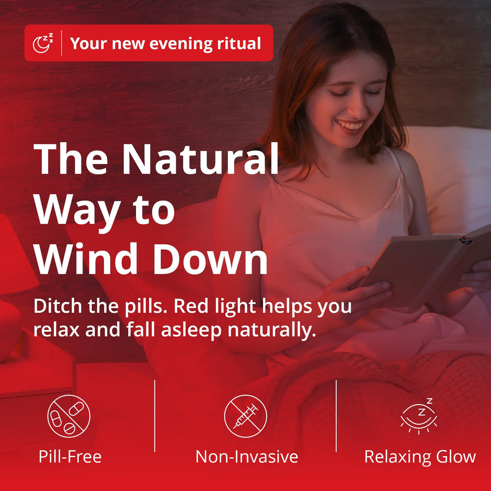 Red 670nm light bulb promotes melatonin and natural sleep