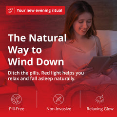 Red 670nm light bulb promotes melatonin and natural sleep