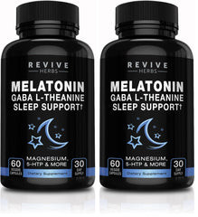 Revive Herbs Melatonin GABA L-Theanine bottle - Pack of 2