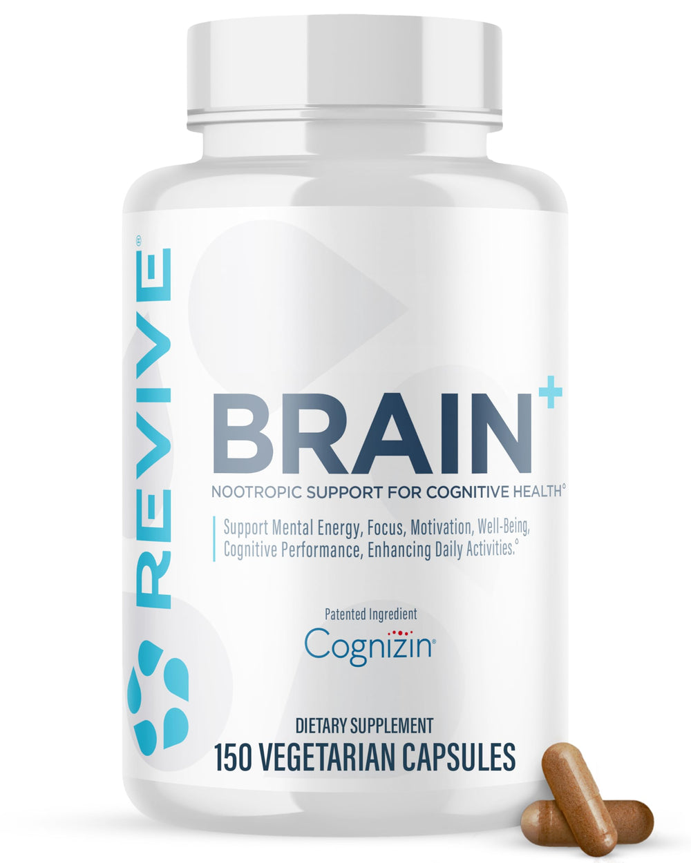 Revive MD Brain Plus bottle with 150 capsules