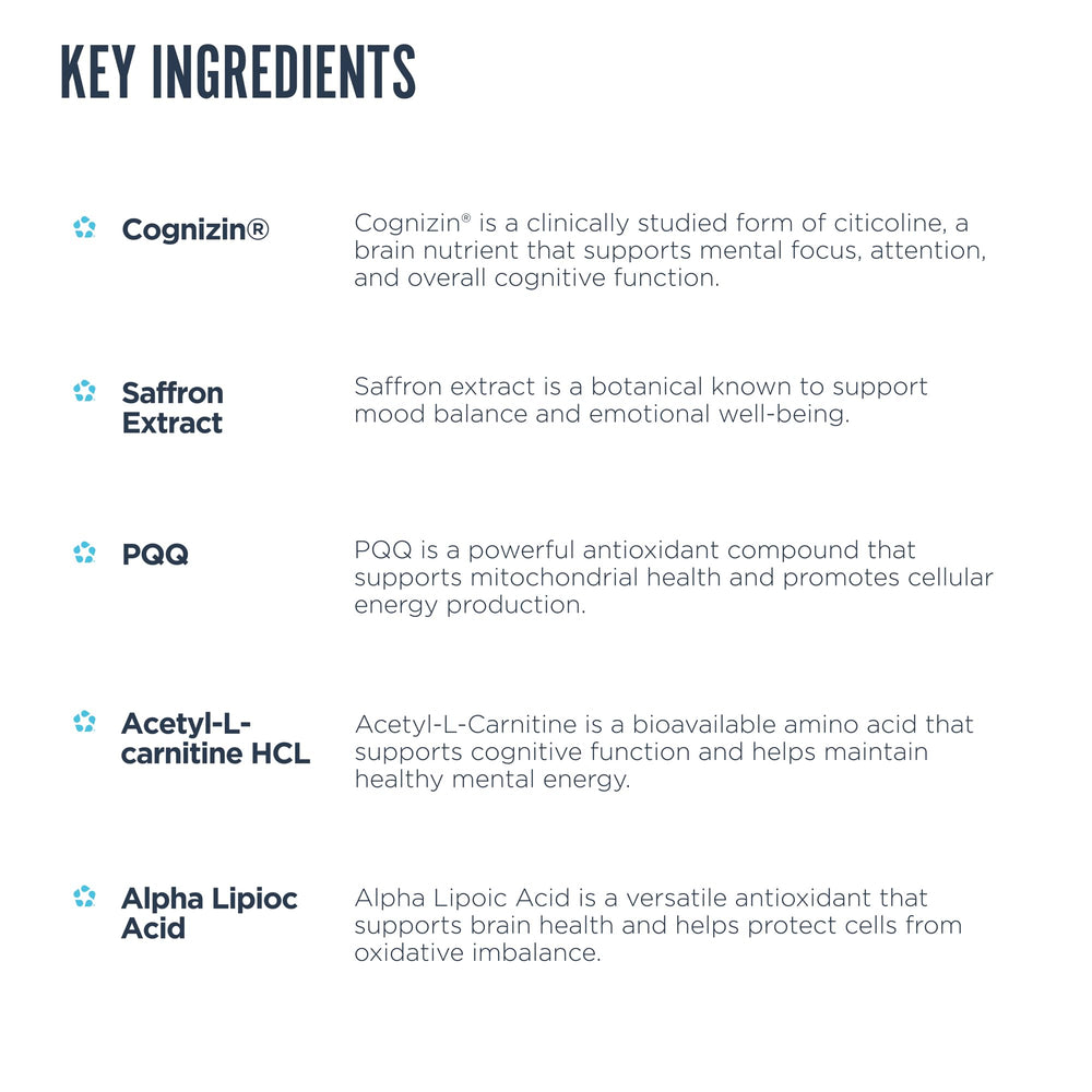 Alpha GPC and vitamins illustrating key nootropic nutrients