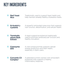 NAC, Nattokinase, Arjuna and Grape Seed Extract components