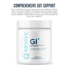 GI Plus scoop with powder and serving size near bottle