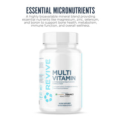 Revive MD Multi-Vitamin capsules spilling from bottle
