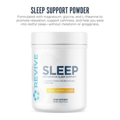 Jar of Revive MD Sleep Support with scoop