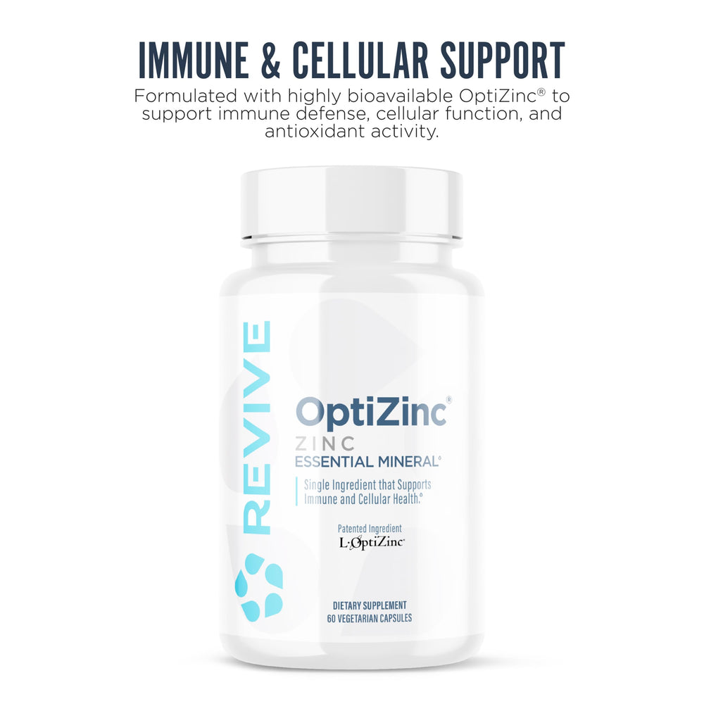 Label of Revive MD Zinc OptiZinc bottle