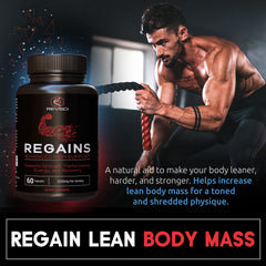 Regains bottle back label emphasizes US manufacturing standards and NSF testing