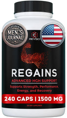 Revolution Science Regains bottle front showing premium HGH supplement for lean muscle support
