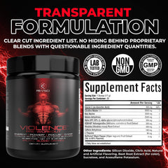 Revolution Science Violence blood orange flavor emphasizes refreshing taste and sustained energy.