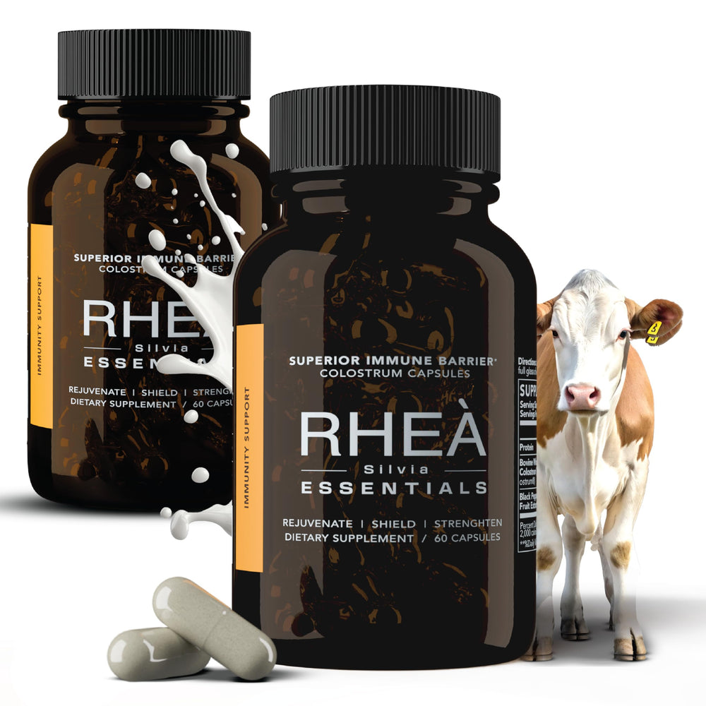 Bottle of RHEA Essentials Colostrum for women