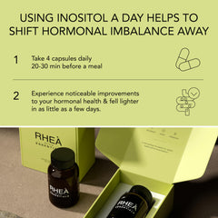 RHEASILVIA ingredient flatlay with folate and magnesium to show formulation