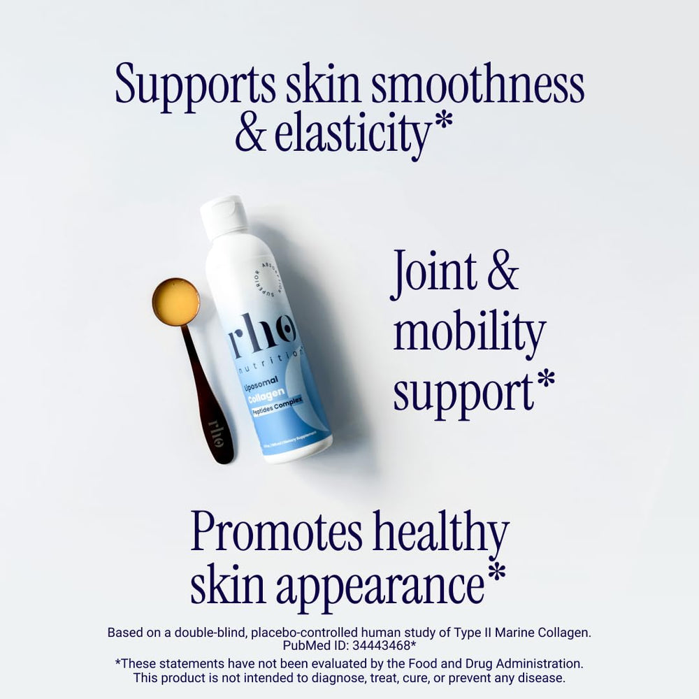 Close-up of vanilla liquid collagen being poured from bottle