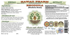 Close-up of Rhodiola Alcohol-Free Liquid Extract label