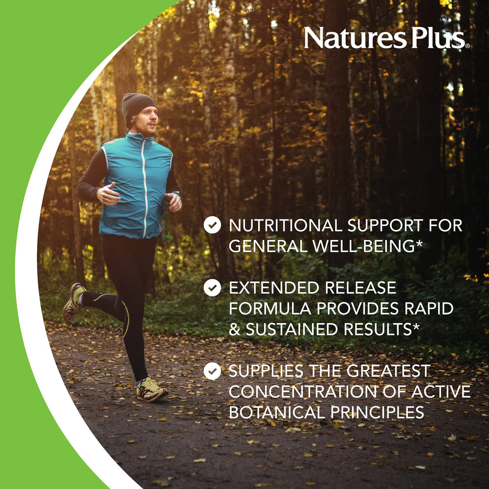 Back packaging view showing supplement facts for Rhodiola extended-release tablets