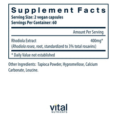 Rhodiola Rosea supplement promoting healthy energy