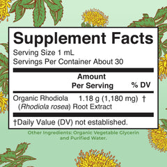Rhodiola Rosea liquid extract bottle