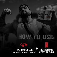 Capsules of Rich Piana Probio-75 probiotic supplement