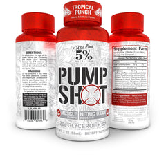 Close-up of Pump Shot 12-pack label artwork Fruit Punch
