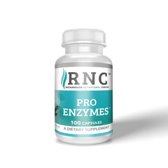 Lifestyle image featuring Pro Enzymes bottle for digestion support