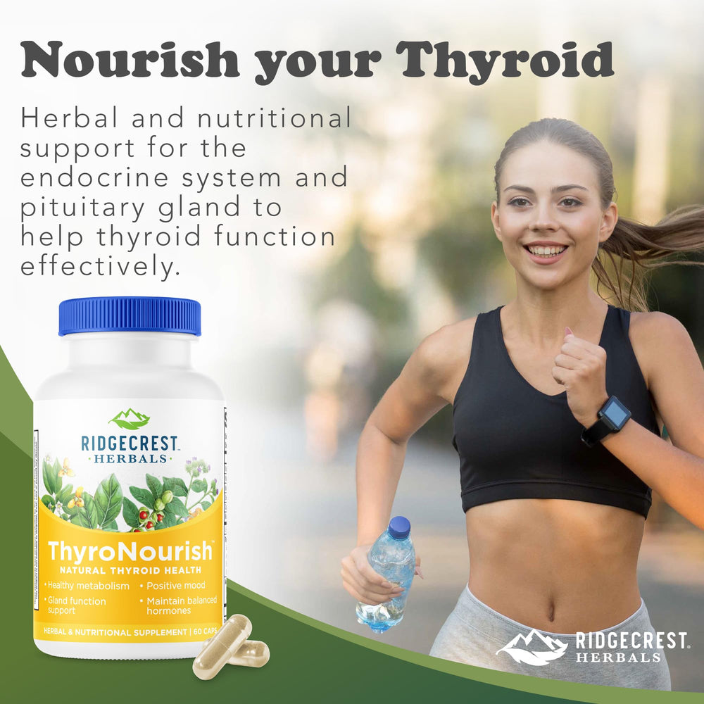 RidgeCrest Herbals ThyroNourish-capsules-dietary suggests easy integration into daily routine.